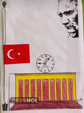 10 Kasım Bayrak Yarıya İnme Çalışması