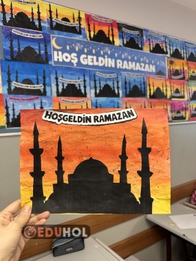 Ramazan Ayı Suluboya Çalışması