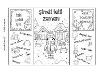 Şİmdi Tatil Zamanı Boyama Sayfaları