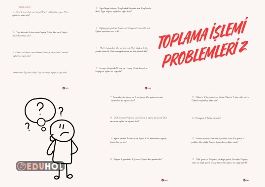 Toplama İşlemi Problemleri 2