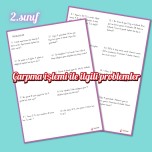 Çarpma işlemi problemleri 1