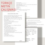 Türkçe metin çalışması