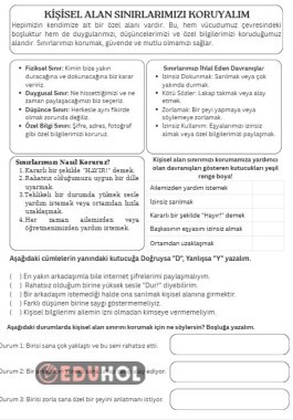 KİŞİSEL ALAN SINIRLARIMIZI KORUYALIM