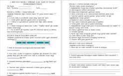 2. SINIF HAYAT BİLGİSİ 3.TEMA AİLEM VE TOPLUM TEMASI DEĞERLENDİRMESİ