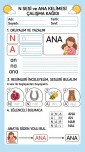 Ana Kelimesi Çalışma Kağıdı