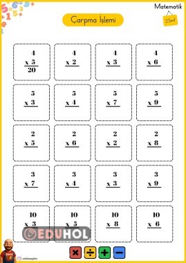 2.Sınıf Çarpma İşlemi