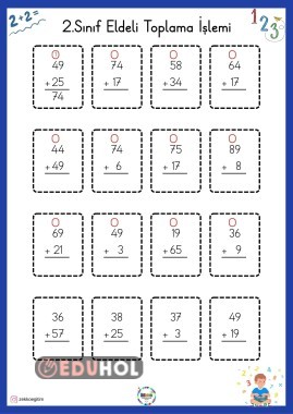 2.Sınıf Eldeli Toplama İşlemi - 2