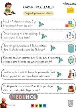 2.Sınıf Karışık Problemler