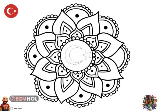 Bayrak Sevgisi Mandala Çalışması