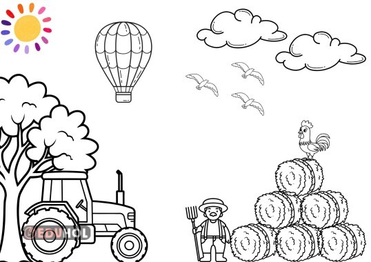 Çiftlik Boyama Sayfası 3