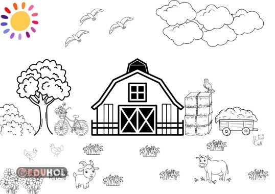 Çiftlik Boyama Sayfası 1