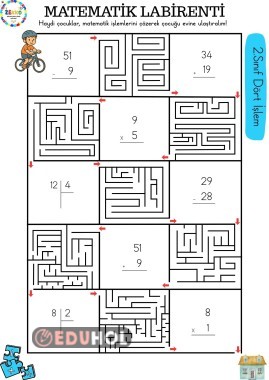 Dört İşlem Labirent 5 Adet