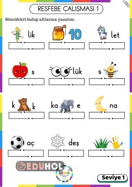 Resfebe 1.Seviye 10 Adet (Cevap Anahtarlı)