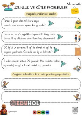 Uzunluk ve Kütle Ölçme Problemleri