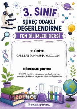 3. SINIF FEN BİLİMLERİ SÜREÇ ODAKLI DEĞERLENDİRME CANLILARIN SINIFLANDIRILMASI