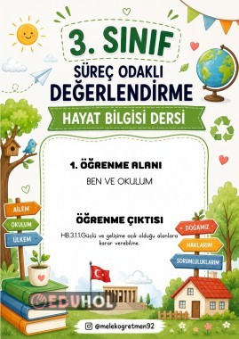 3. SINIF HAYAT BİLGİSİ SÜREÇ ODAKLI DEĞERLENDİRME GÜÇLÜ VE GELİŞİME AÇIK ALANLAR