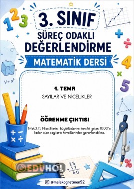 3. SINIF MATEMATİK SÜREÇ ODAKLI DEĞERLENDİRME SAYI OKUMA YAZMA