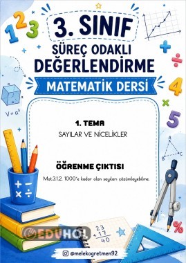 3. SINIF MATEMATİK SÜREÇ ODAKLI DEĞERLENDİRME SAYILARI ÇÖZÜMLEME