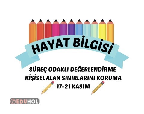 HAYAT BİLGİSİ SÜREÇ ODAKLI DEĞERLENDİRME KİŞİSEL ALAM SINIRLARINI KORUMA 17-21 KASIM
