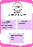 1.SINIF 2. DÖNEM 2. HAFTA ETKİNLİKLERİ