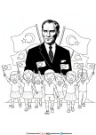 Bayrağımız ve Atatürk temalı boyamalar