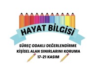 HAYAT BİLGİSİ SÜREÇ ODAKLI DEĞERLENDİRME KİŞİSEL ALAM SINIRLARINI KORUMA 17-21 KASIM