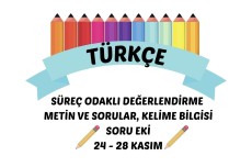 TÜRKÇE SÜREÇ ODAKLI DEĞERLENDİRME 24-28 KASIM