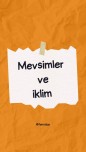 Mevsimler ve iklim notu