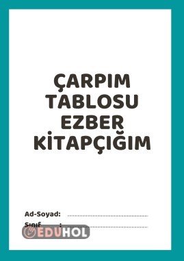 Çarpım Tablosu Ezberleme ve Kontrol Kitapçığım