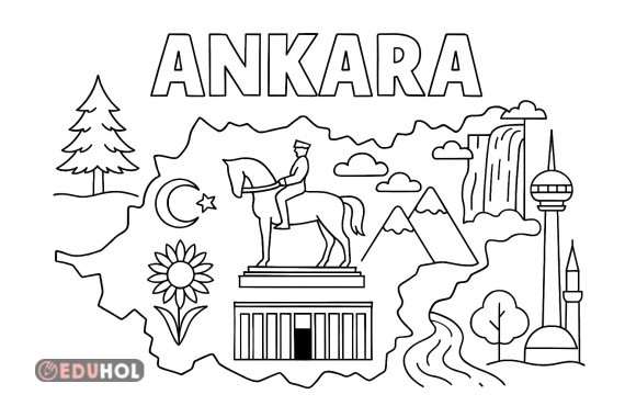 13 Ekim Ankara Boyama Sayfası