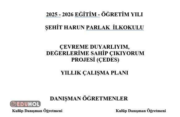 ÇEDES 2025-2026 YILLIK ÇALIŞMA PLANI