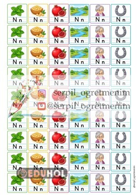 N SESİ DEFTER YAPIŞTIRMA RENKLİ