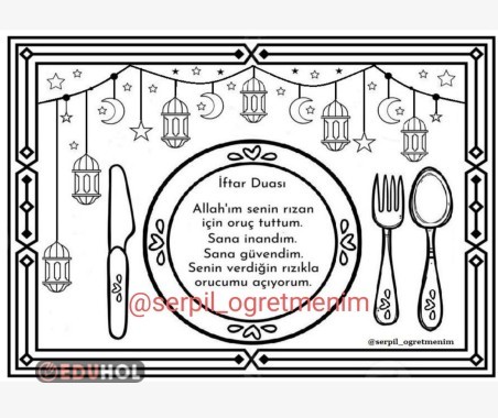 Ramazan Yemek Servisi Boyama Sayfası