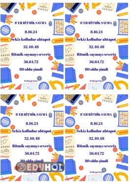 8'ER RİTMİK SAYMA TEKERLEMESİ