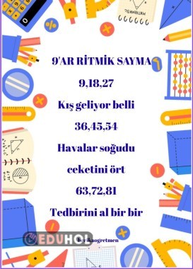 9'AR RİTMİK SAYMA TEKERLEMESİ