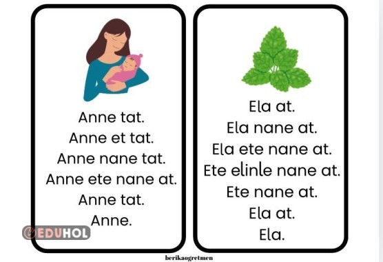 ANETİL HIZLI OKUMA METİNLERİ BİR SAYFADA İKİ TANE