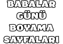 Babalar Günü Boyama Sayfaları