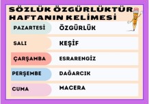 Dilimizin Zenginlikleri Haftanın Kelimeleri