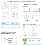 2. sınıf matematik değerlendirme bölme, kesirler, saat ve zaman hesaplamaları