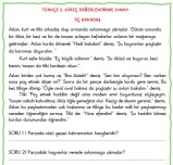 3.sınıf TÜRKÇE değerlendirme
