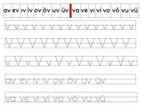 V sesi hece kelime ve metin çalışması