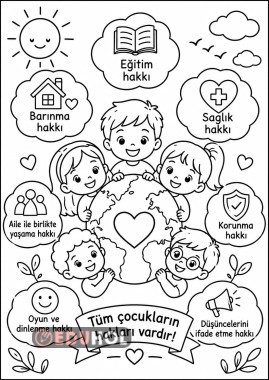 Çocuk Hakları Boyama