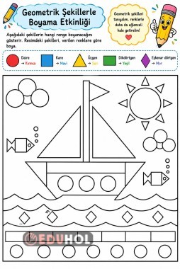 Geometrik Şekillere Göre Boyama Etkinliği