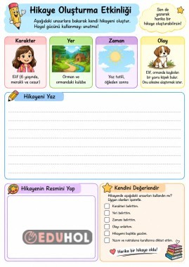 hikaye unsurlarına uygun hikaye oluşturma
