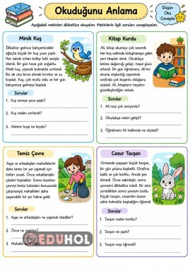 Okuduğunu Anlama Metinleri