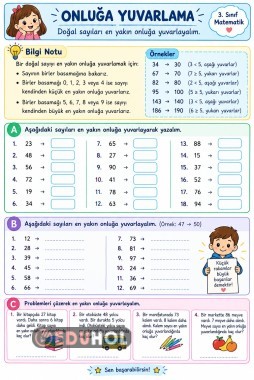 Onluğa Yuvarlama Alıştırma Ve Problem