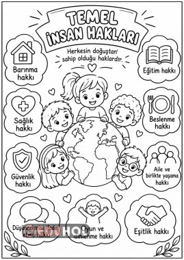 Temel İnsan Hakları Boyama