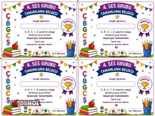4.ses grubu tamamlama belgesi