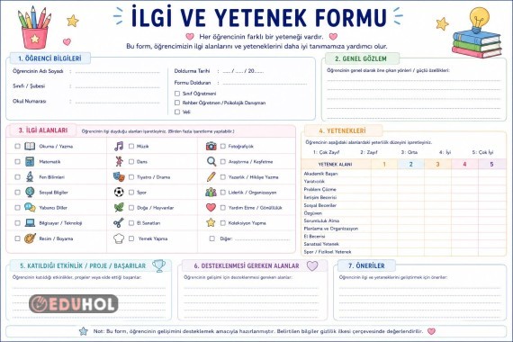 İLGİ YETENEK FORMU