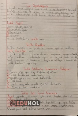 Trafikte Temel Kavramlar -Can Güvenliğimiz